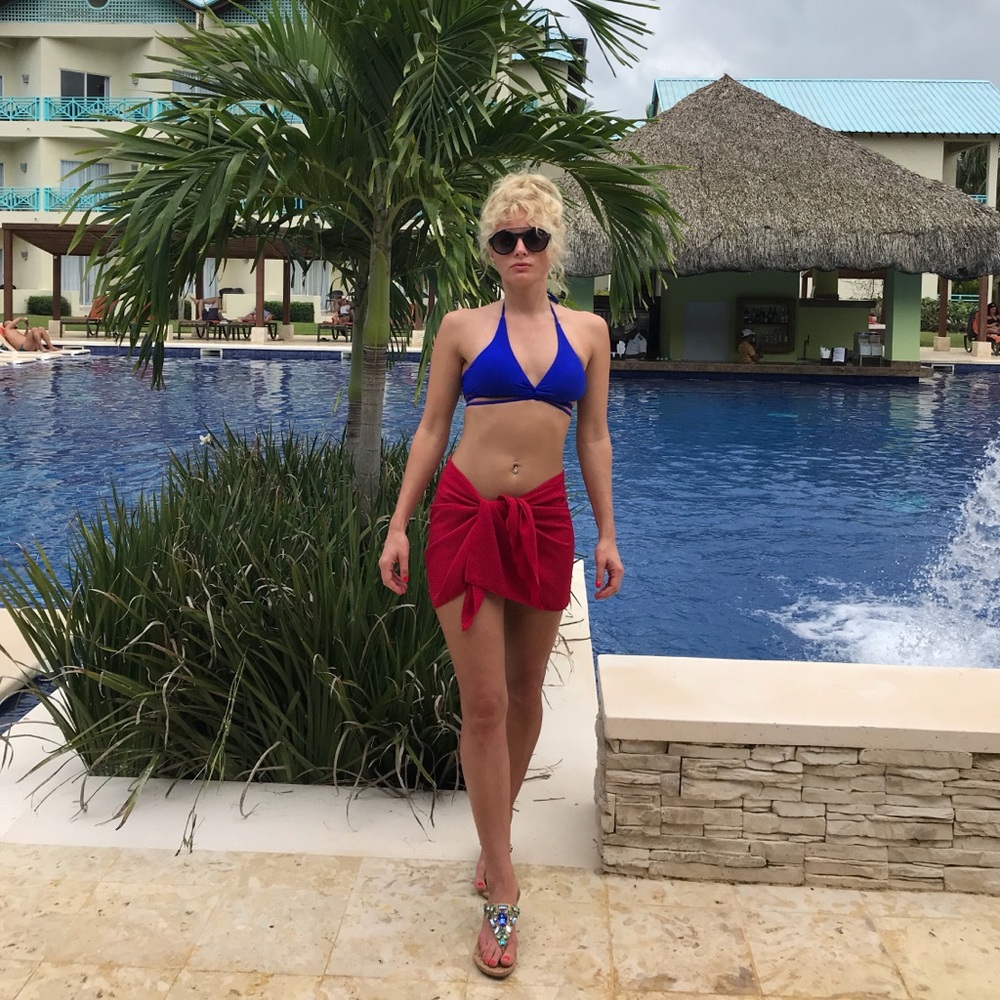 NEW White Red Black Swimsuit Wrap Bikini Cover Ups